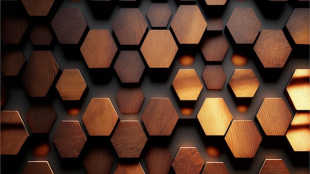 Fondo con textura de madera en 3D Fondo y textura de madera Generative Ai