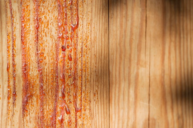 fondo de textura de madera con espacio y gotas de resina natural