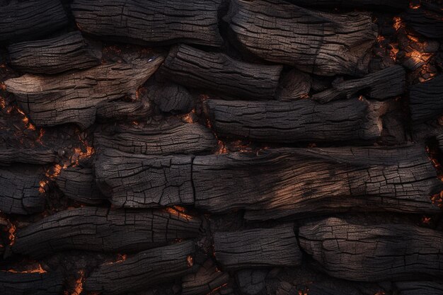 Fondo de textura de madera quemada