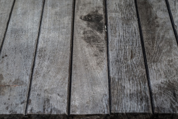 Fondo de textura de mesa negra de madera vieja