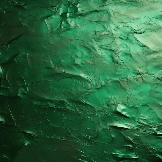 Fondo de textura de metal verde con detalle de lámina perfecto para decoración navideña o fondos de pantalla