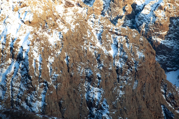 Fondo de textura de Mountain Rock en invierno