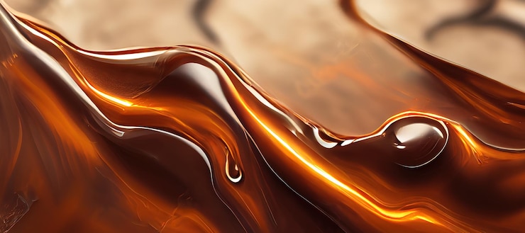 fondo de textura de onda líquida de color marrón dorado brillante