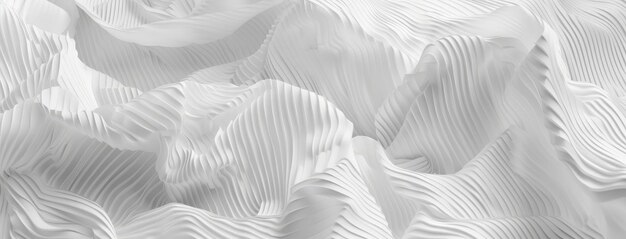 Fondo de textura ondulada 3D blanco y abstracto