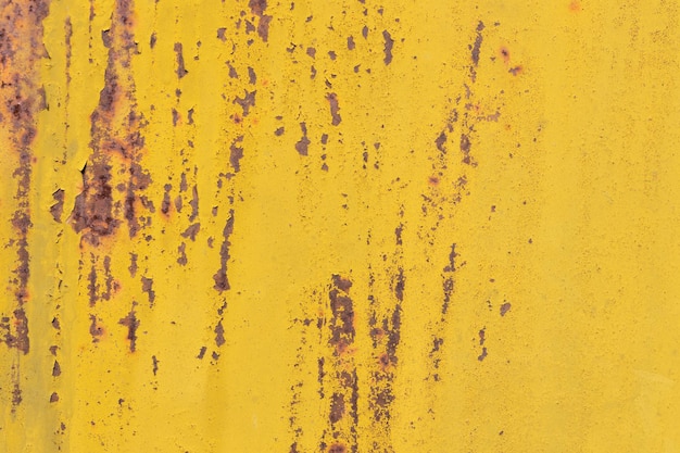 Fondo de textura de óxido de metal amarillo abstracto