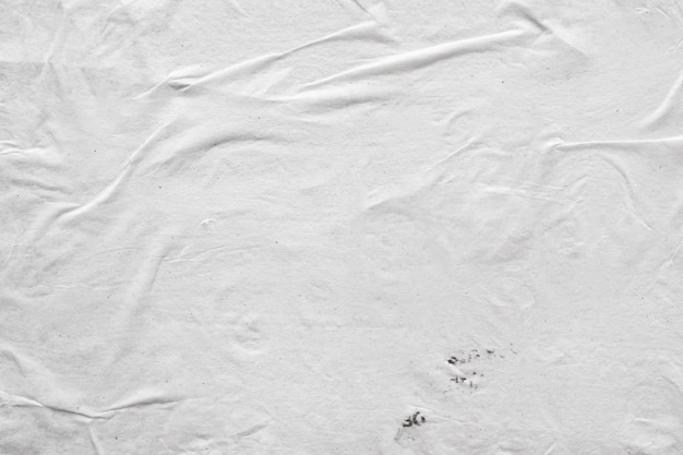 Fondo de textura de papel arrugado y arrugado blanco en blanco