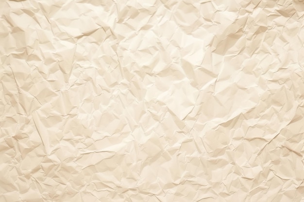 Fondo de textura de papel arrugado beige del espacio de diseño