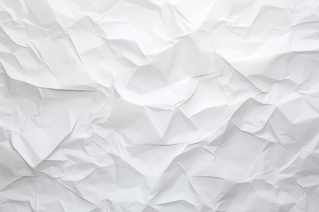Fondo de textura de papel arrugado blanco brillante IA generativa