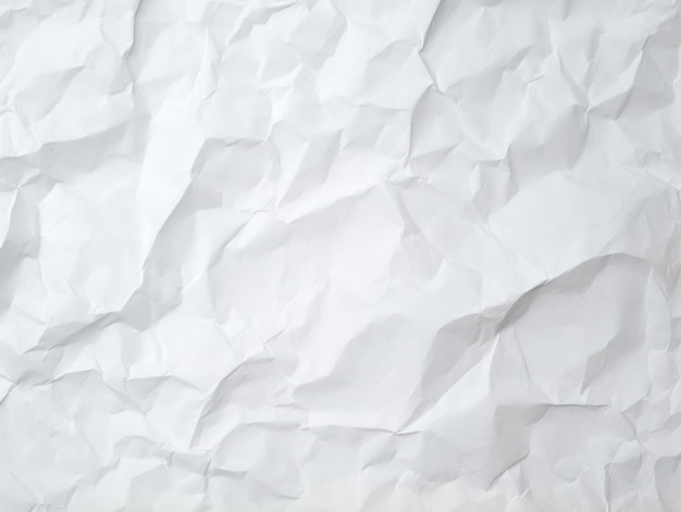 Fondo de textura de papel arrugado blanco Generativo ai