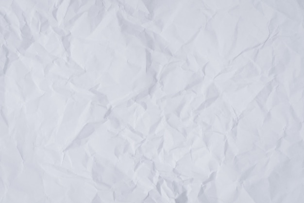 Fondo y textura de papel arrugado blanco