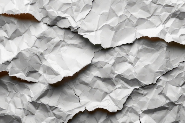 Foto fondo de textura de papel arrugado en blanco