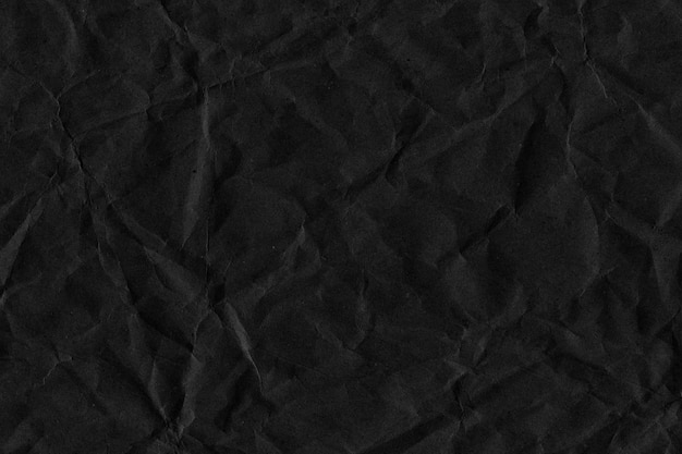 Fondo de textura de papel arrugado negro