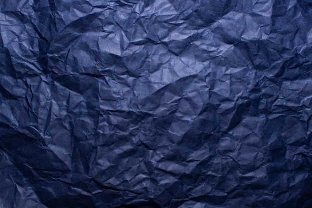 Fondo de textura de papel azul arrugado