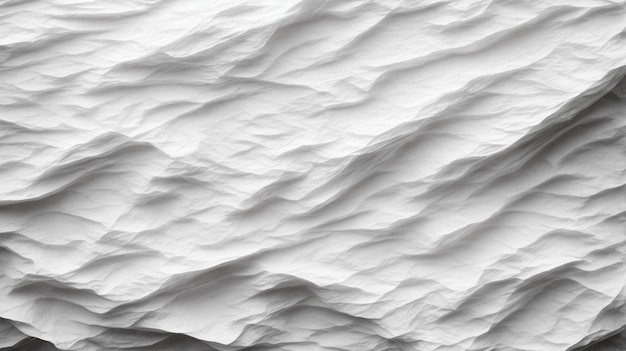 Un fondo de textura de papel blanco ligeramente arrugado a lo largo de los bordes