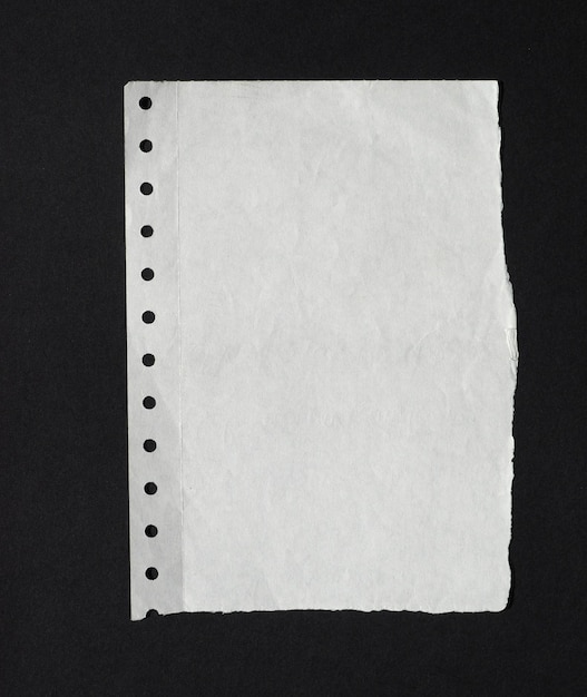 Fondo de textura de papel blanco sobre negro