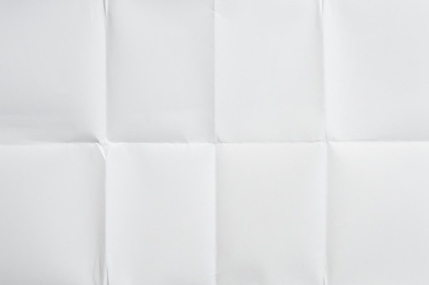 Foto fondo de textura de papel doblado y arrugado blanco