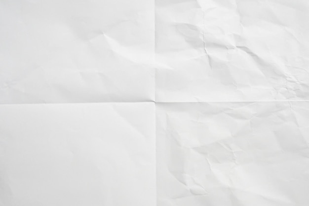 Foto fondo de textura de papel doblado y arrugado blanco