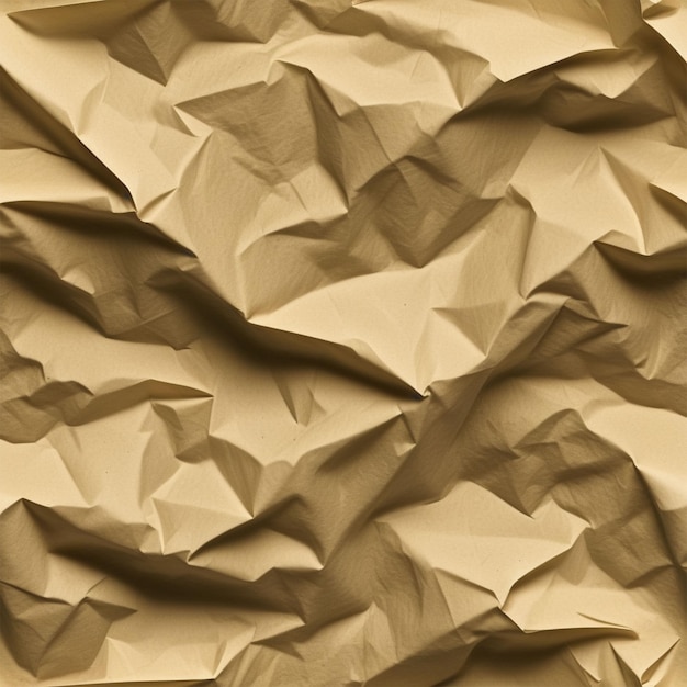 Fondo de textura de papel kraft marrón arrugado y arrugado