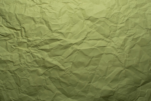 Fondo de textura de papel verde arrugado