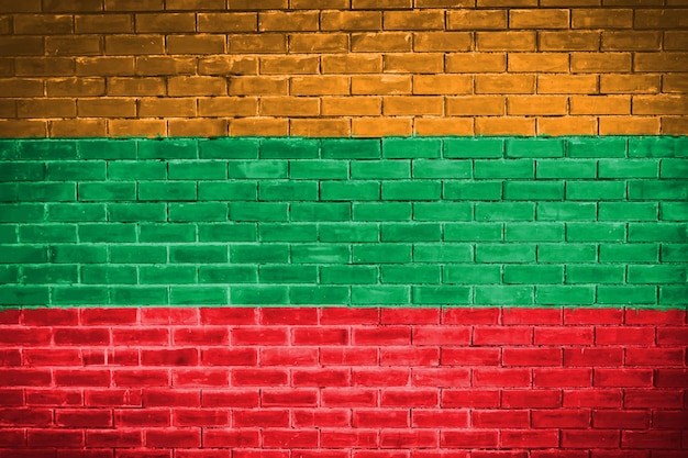 Fondo de textura de pared de bandera de lituania