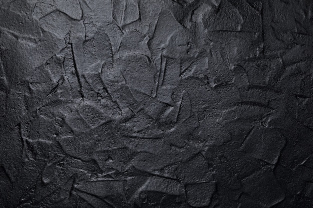 Fondo de textura de pared enyesada arte negro o gris oscuro