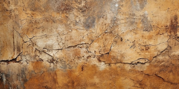 Fondo de textura de pared de hormigón marrón grietas cero Generativo Ai