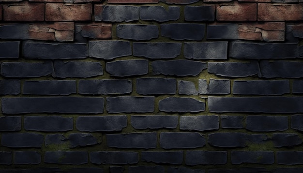 Un fondo de textura de pared de ladrillo negro