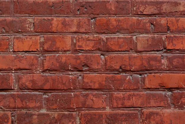 Fondo de textura de pared de ladrillo rojo viejo cerrar