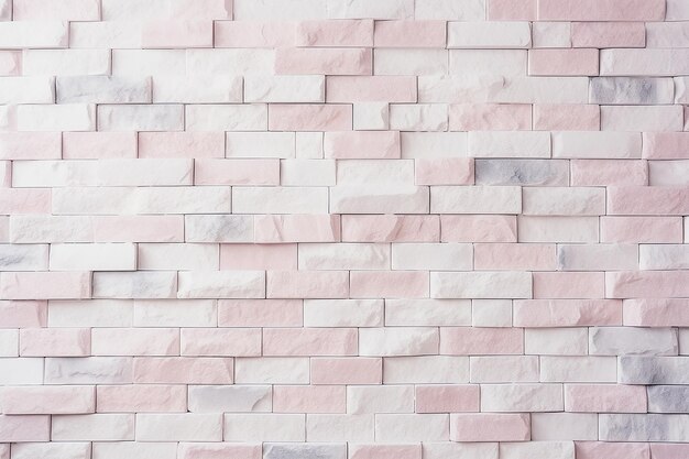 Fondo de textura de pared de ladrillo rosa y blanco