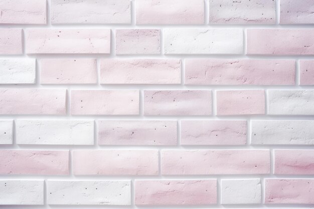 Fondo de textura de pared de ladrillo rosa pastel y blanco