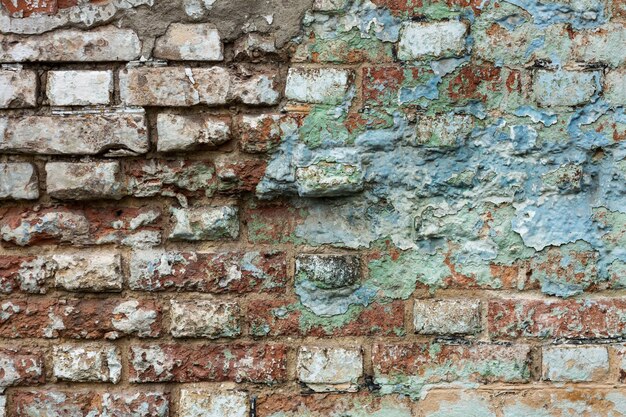 Fondo de textura de pared de ladrillo sucio viejo vintage