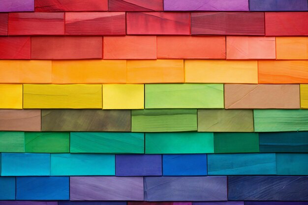 Fondo y textura de pared de madera de colores Fondo de parede de madera de color