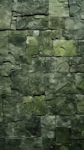 Fondo de textura de pared de piedra verde