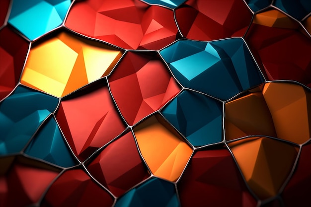 Fondo de textura de patrón de bloques Voronoi