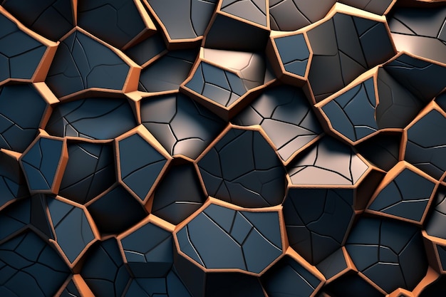 Fondo de textura de patrón de bloques Voronoi