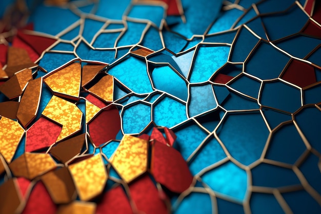 Fondo de textura de patrón de bloques Voronoi