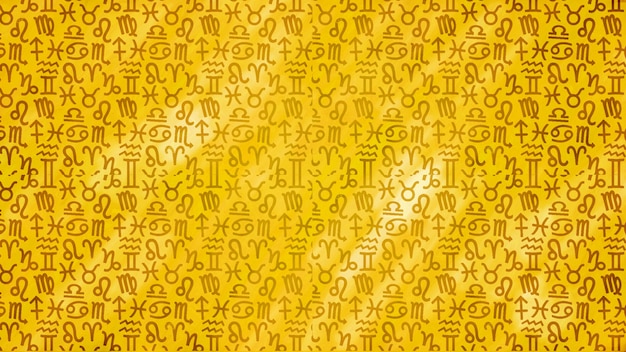 Fondo de textura de patrón de horóscopo de astrología de oro, diseño gráfico
