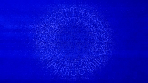 Fondo de textura de patrón de horóscopo astrología zodiaco azul, diseño gráfico