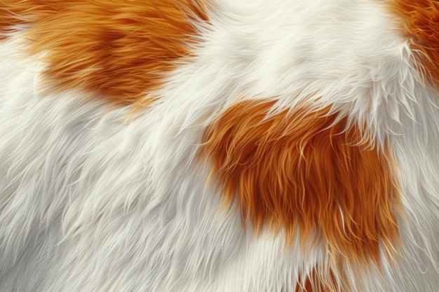 Fondo de textura de pelaje de gato Ginger y textura de piel de gato blanco