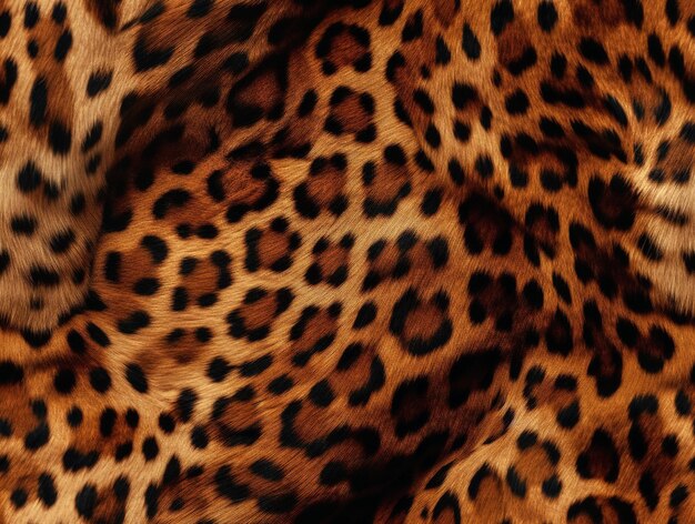 Fondo de textura de pelaje de leopardo con diseño de patrón sin costuras