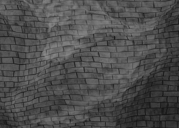 Fondo de textura de piedra de ladrillo negro 3d