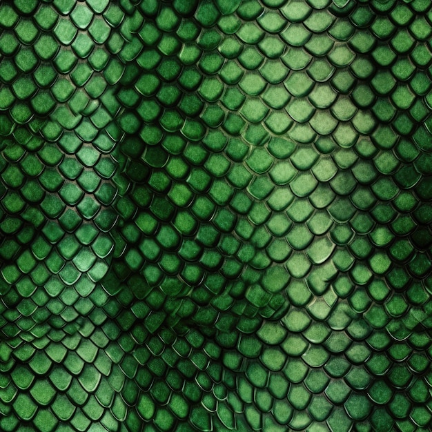 Fondo de textura de piel de serpiente verde IA generativa