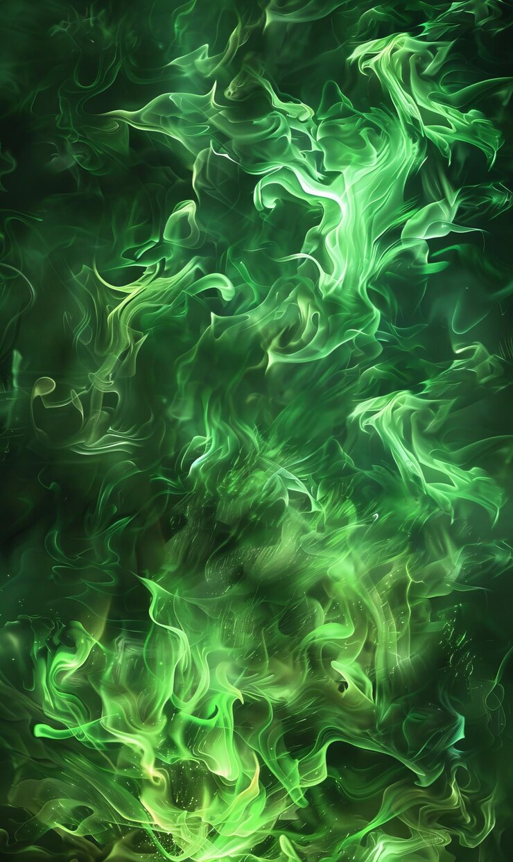 Fondo de textura de pintura verde Fondo abstracto de la textura de la pintura de fuego verde