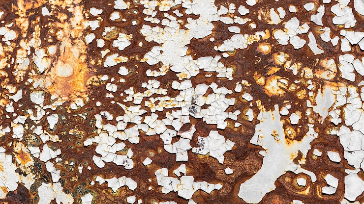 Foto fondo de textura de placa de metal oxidado