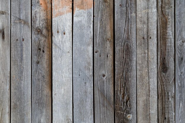 Fondo y textura de la superficie de la pared de tablones de madera seca gris