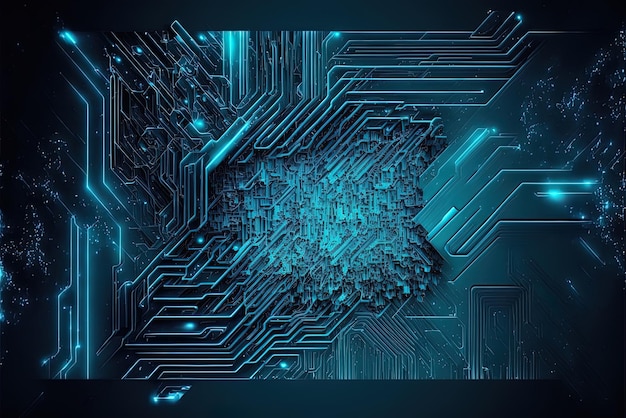 El fondo de textura de la tecnología digital azul abstracta