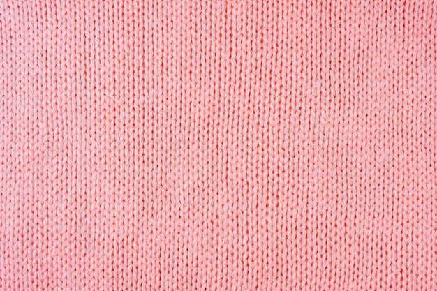 Fondo de textura de tela de lana de punto rojo brillante Telón de fondo textil abstracto