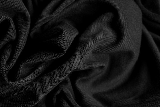 Fondo de textura de tela negra, abstracto