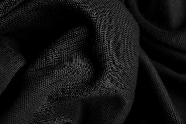 Fondo de textura de tela negra, abstracto