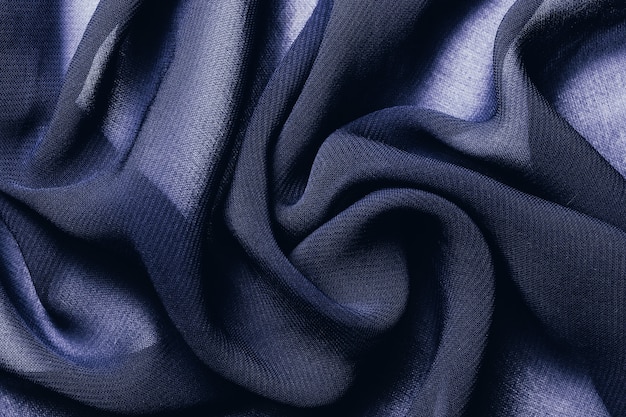 Fondo de textura de tela de paño azul oscuro